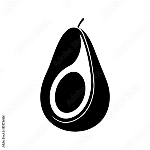 vector clip art avocado on white background for web and graphic design