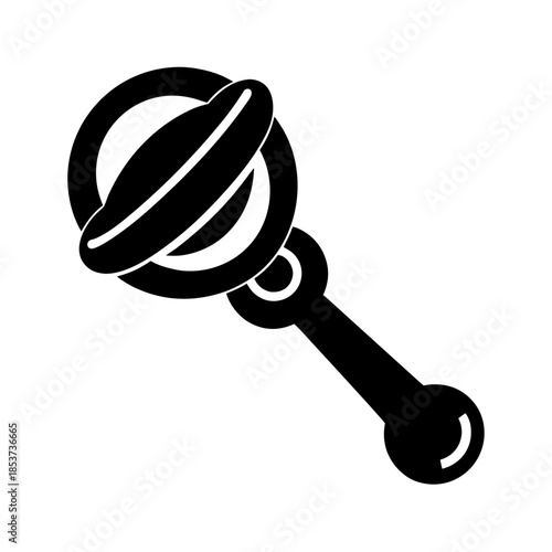 vector clip art baby rattle on white background for web and graphic design
