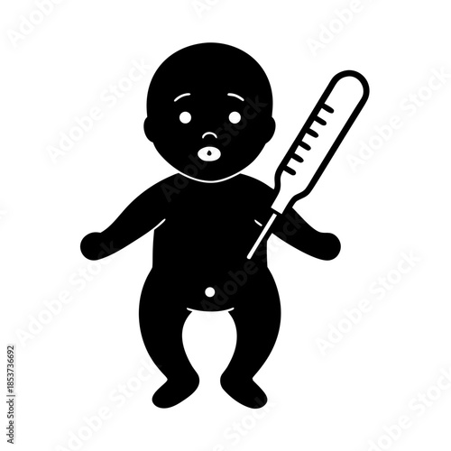 vector clip art baby thermometer for web and graphic design