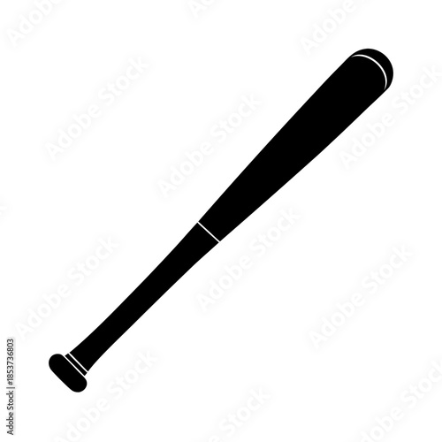vector clip art baseball bat on white background for web and graphic design