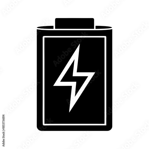 vector clip art battery icon on white background for web and graphic design