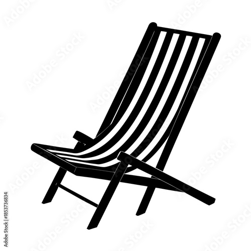 vector clip art beach chair for web and graphic design