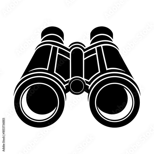 vector clip art binoculars on white background for web and graphic design