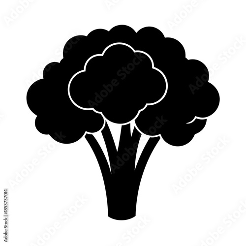 vector clip art broccoli on white background for web and graphic design