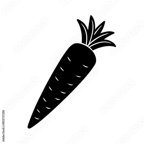 vector clip art carrot on white background for web and graphic design