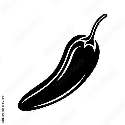 vector clip art chili pepper on white background for web and graphic design
