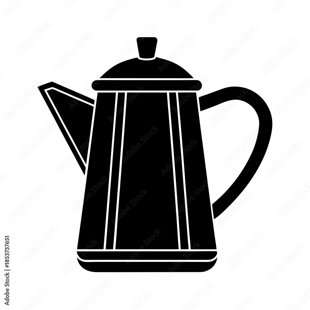 Fototapeta premium vector clip art coffee kettle on white background for web and graphic design