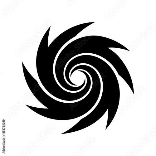 vector clip art cyclone icon on white background for web and graphic design