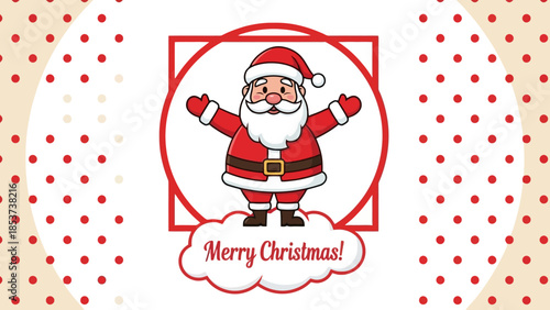 Festive Santa Claus Illustration for Christmas Greetings and Holiday Cheer