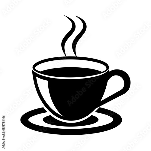 vector clip art espresso cup on white background for web and graphic design