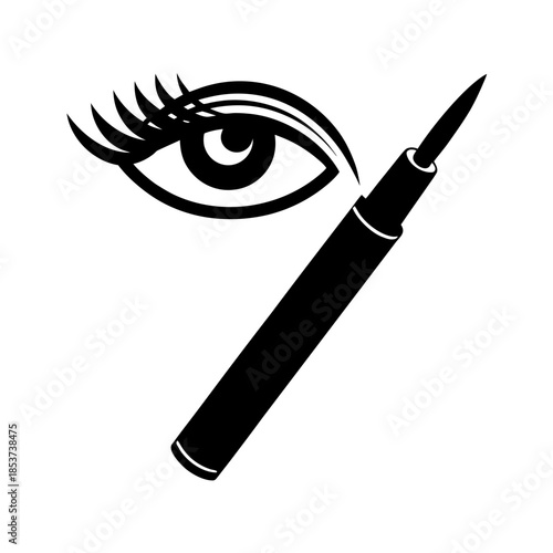 vector clip art eyeliner on white background for web and graphic design