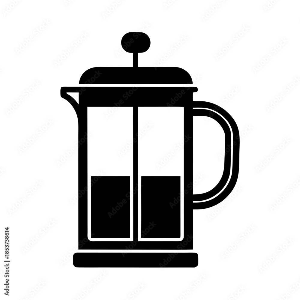Fototapeta premium vector clip art french press on white background for web and graphic design