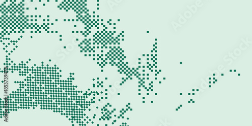 Abstract Dotted Pattern Background with Geometric Shapes.