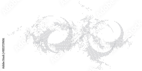 Abstract white powder explosion fine particles creating a dynamic cloud effect.