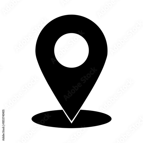 vector clip art location pin on white background for web and graphic design