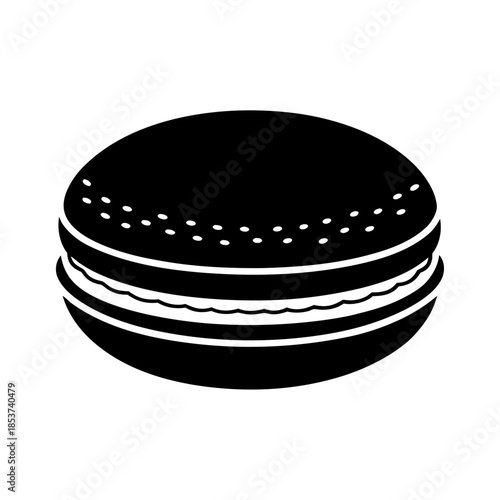 vector clip art macaron on white background for web and graphic design
