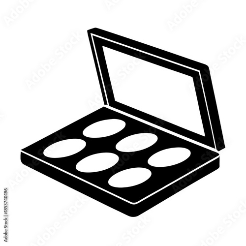 vector clip art makeup palette on white background for web and graphic design
