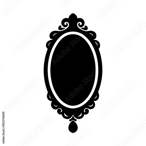 vector clip art mirror on white background for web and graphic design