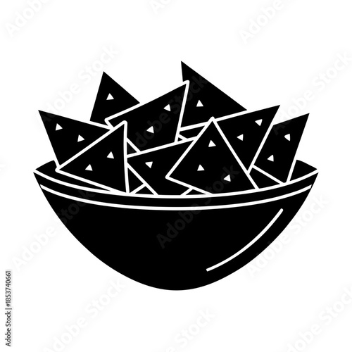 vector clip art nachos with black outline for web and graphic design