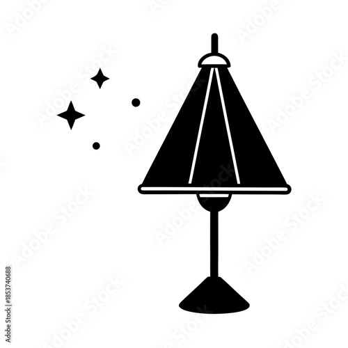 vector clip art night lamp for web and graphic design