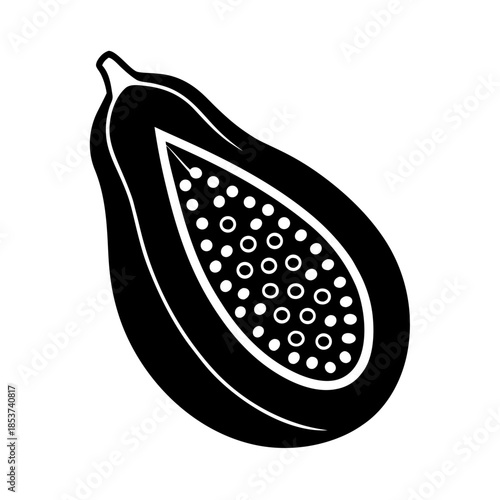 vector clip art papaya on white background for web and graphic design