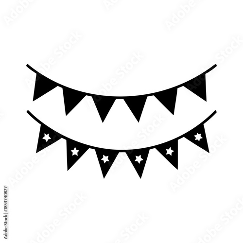 vector clip art party garland on white background for web and graphic design