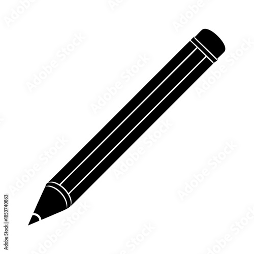 vector clip art pencil on white background for web and graphic design
