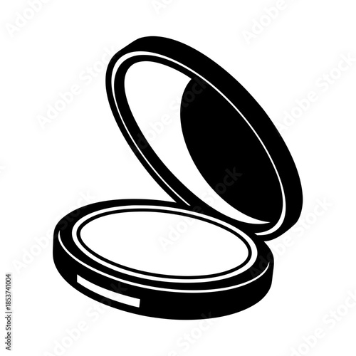 vector clip art powder compact on white background for web and graphic design