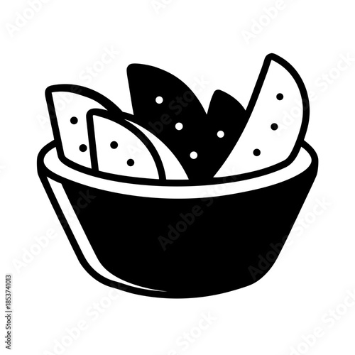 vector clip art potato wedges with black outline for web and graphic design