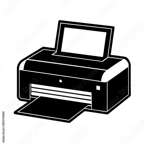 vector clip art printer on white background for web and graphic design