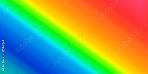 Rainbow gradient background with diagonal stripes of vibrant colorful paint for artistic design