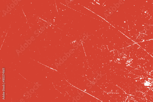 Red grunge scratched texture background with distressed paint marks, rough surface details, and vintage noise, perfect for bold posters, warning designs, overlays, and modern graphic compositions