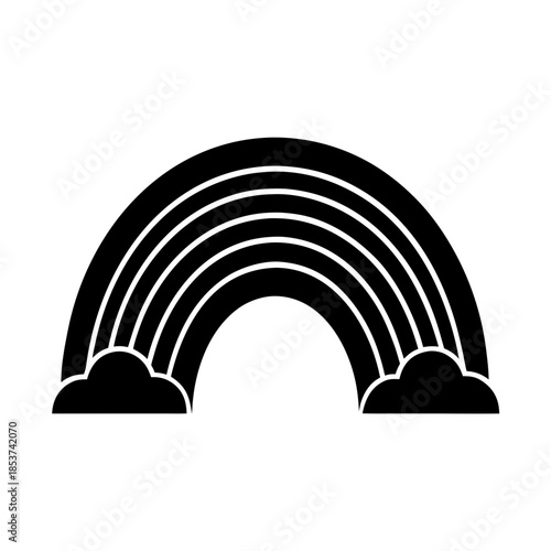 vector clip art rainbow icon on white background for web and graphic design