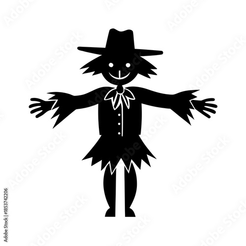 vector clip art scarecrow on white background for web and graphic design