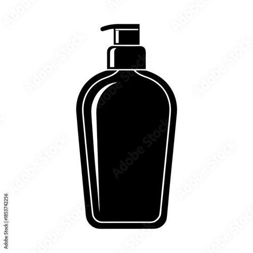 vector clip art shampoo bottle on white background for web and graphic design