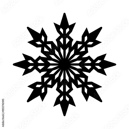 vector clip art snowflake on white background for web and graphic design