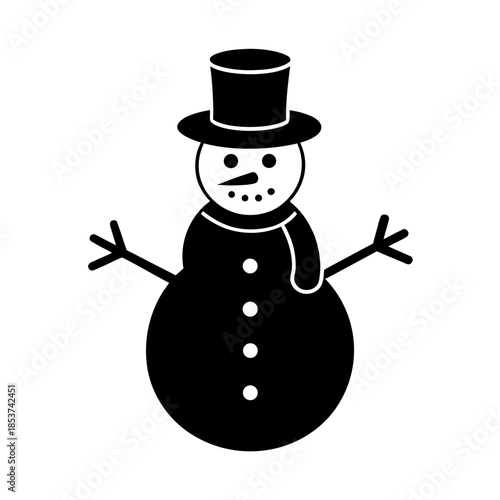 vector clip art snowman for web and graphic design
