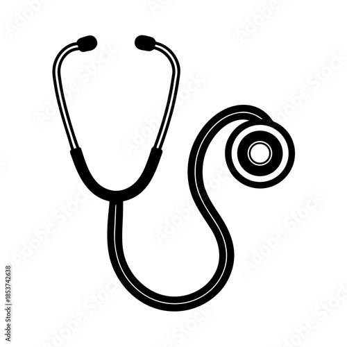 vector clip art stethoscope on white background for web and graphic design