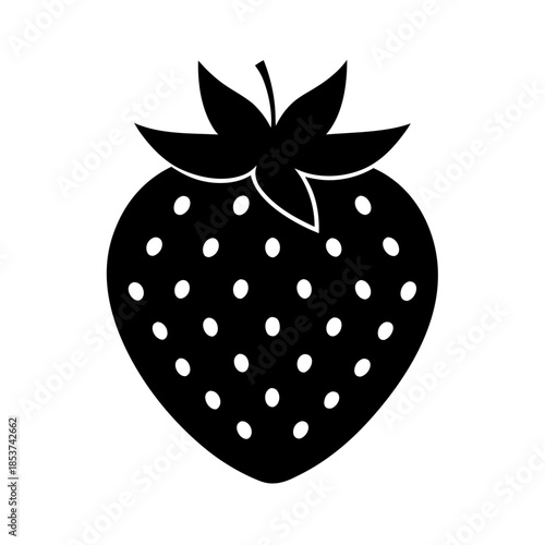 vector clip art strawberry on white background for web and graphic design