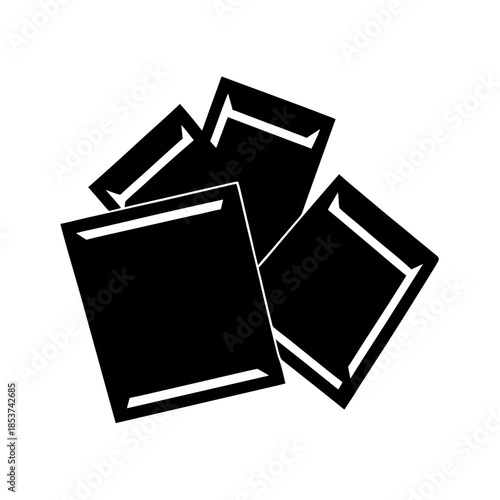 vector clip art sugar packets on white background for web and graphic design