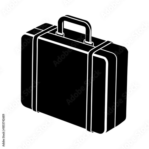 vector clip art suitcase on white background for web and graphic design