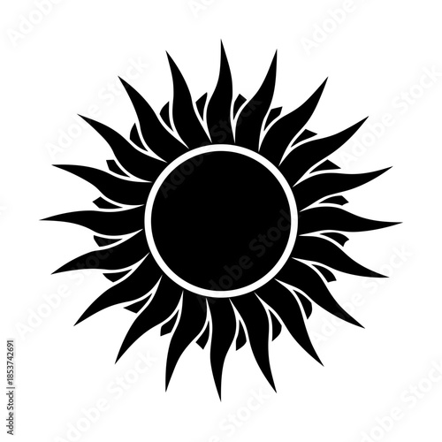 vector clip art sun for web and graphic design