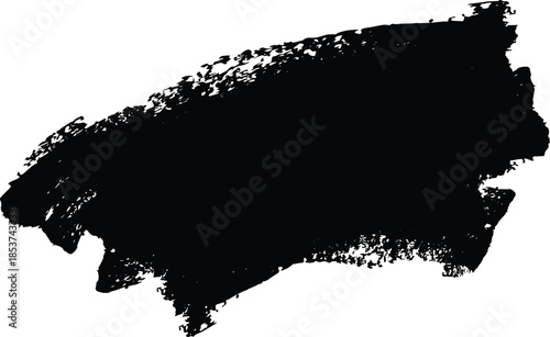 Black smudge or smear on white background