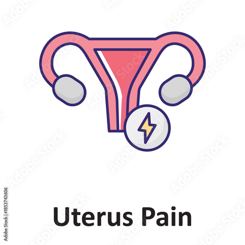 Uterus Pain Vector Icon which can easily modify or edit