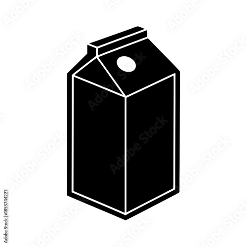 vector clip art milk carton on white background for web and graphic design