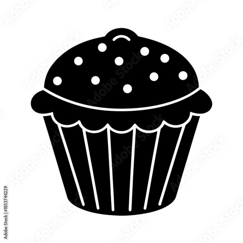 vector clip art muffin on white background for web and graphic design