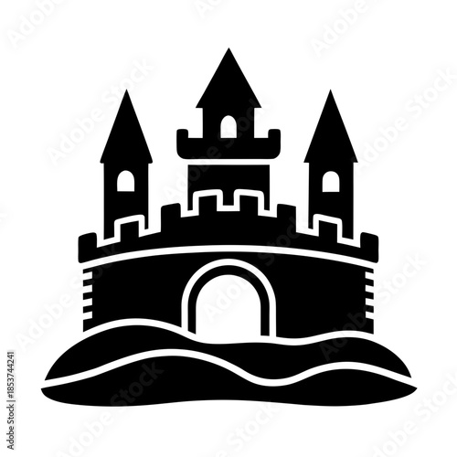 vector clip art sandcastle for web and graphic design