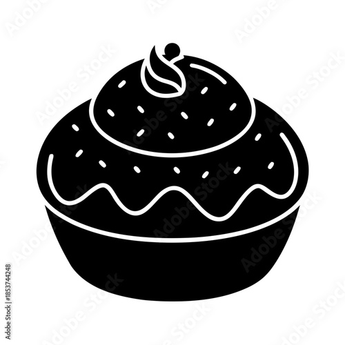 vector clip art sweet bun on white background for web and graphic design