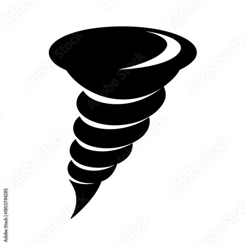 vector clip art tornado icon on white background for web and graphic design