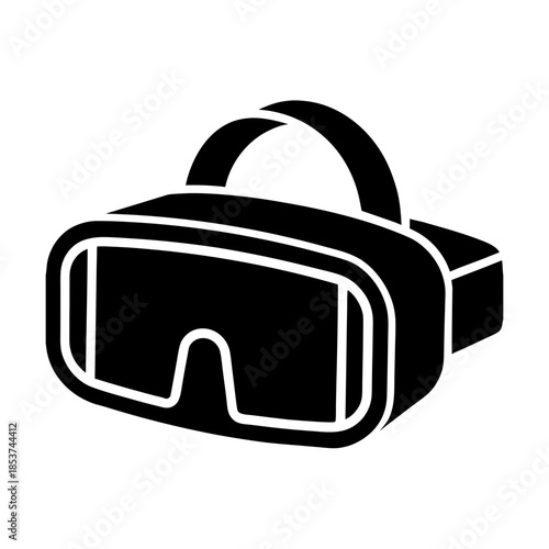 vector clip art vr headset on white background for web and graphic design